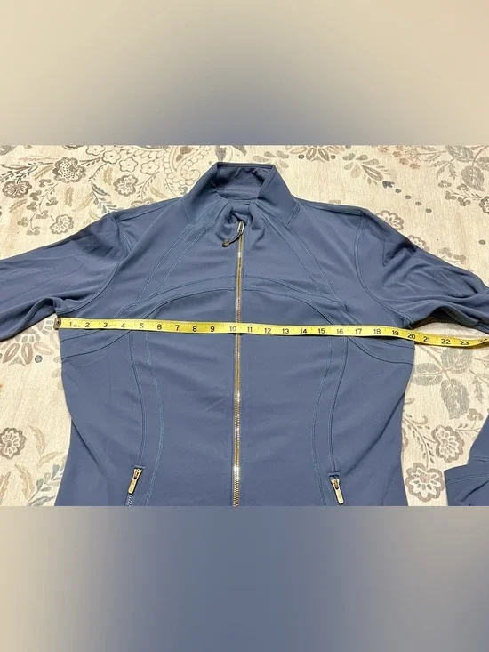 Lululemon Define Jacket *Nulu Shade Blue / Gold Zipper Size 14 - Picture 8 of 9